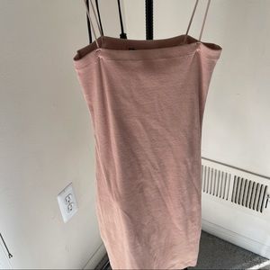 Zara thin strap pink bodycon dress